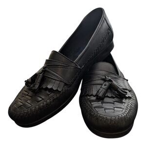 Giorgio Brutini Loafer Mens 9D Bartell Woven Leather Tassel Dress Shoe Casual